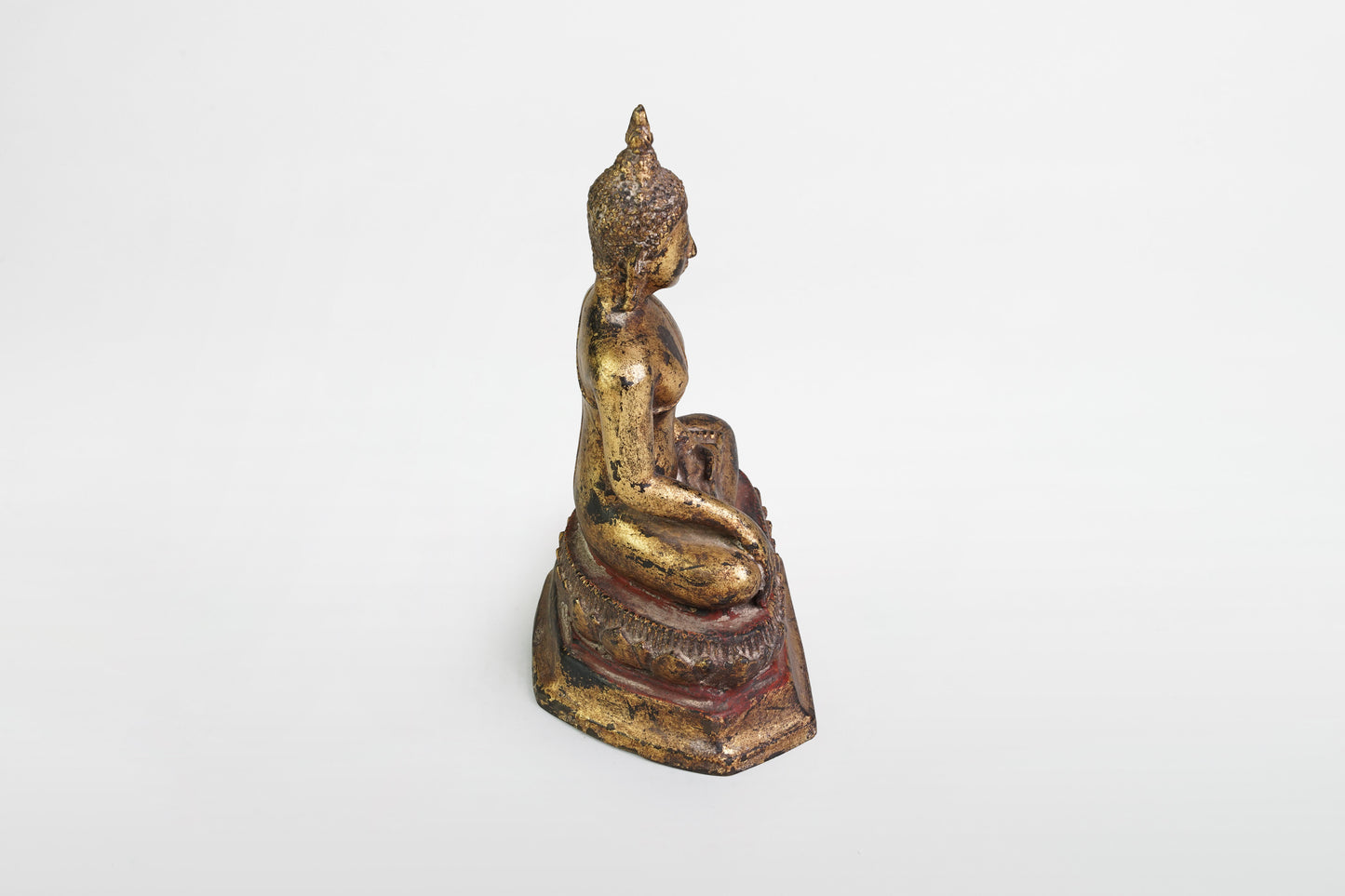 Bronzefigur des Buddha Shakyamuni, Ayutthaya-Stil, Gold – Thailand, ca. 19. Jahrhundert