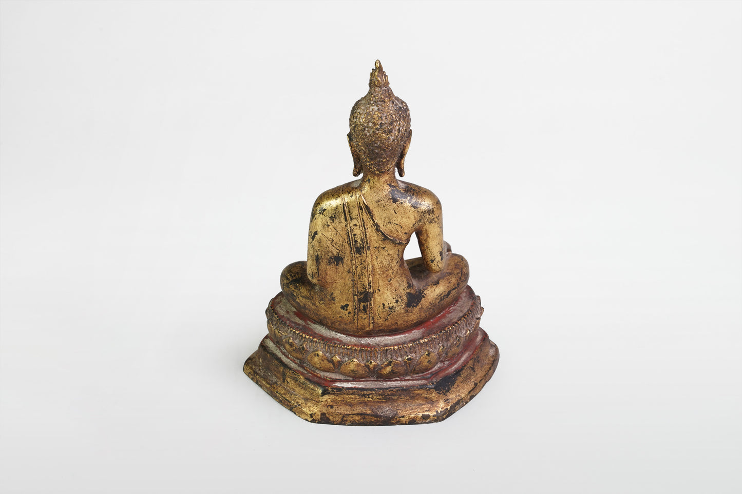 Bronzefigur des Buddha Shakyamuni, Ayutthaya-Stil, Gold – Thailand, ca. 19. Jahrhundert