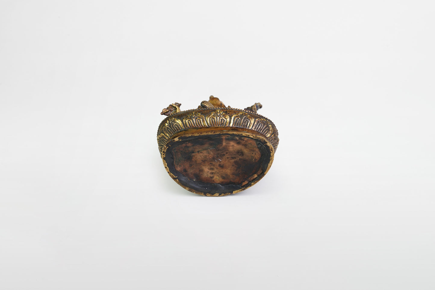 Vergoldete Bronzefigur von Padmasabhava – Tibet, ca. 1800