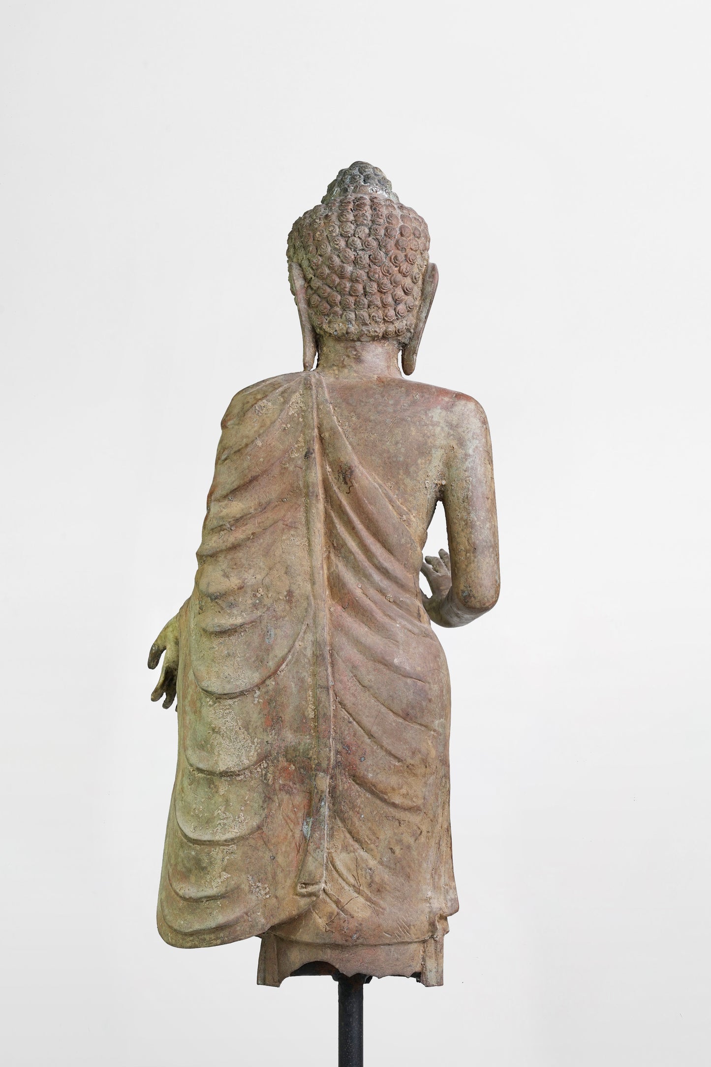 Standing bronze Buddha in Abhaya Mudra pose – Thailand, Ayutthaya tradition, 19th century, early Rattanakosin period