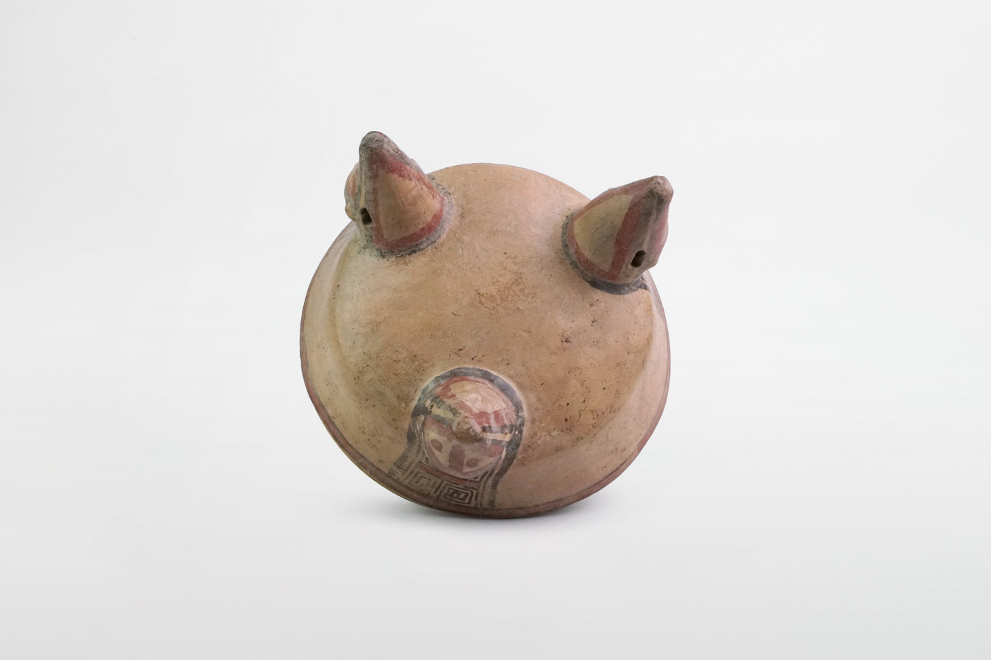 Dreibeinige Zeremonienschale aus Terrakotta, spätklassische Periode, Maya-Kultur – Mexiko, ca. 7.–10. Jahrhundert