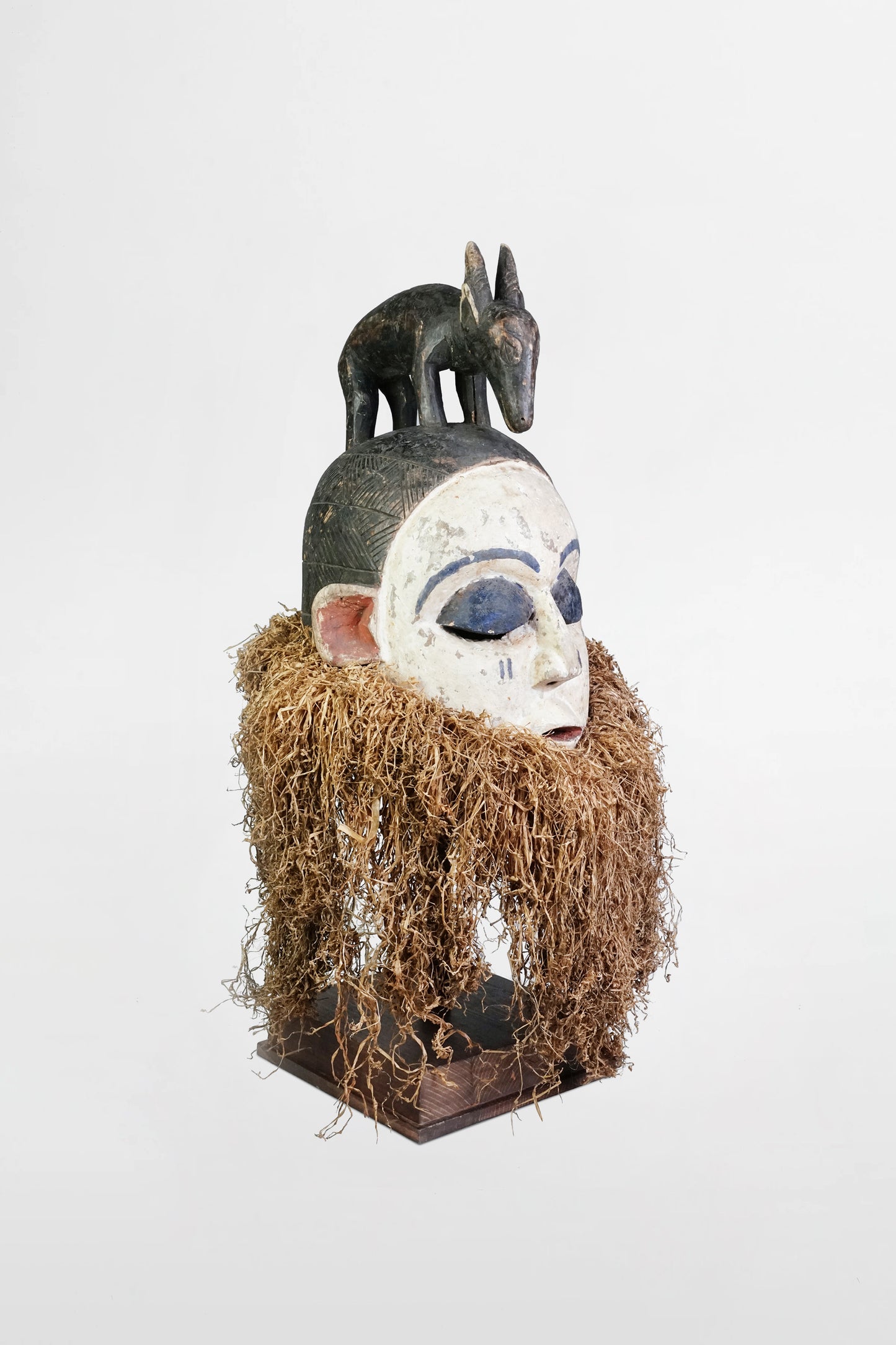Punu Mukudj mask with animal crest, Punu/Lumbu people – Gabon, early 20th century