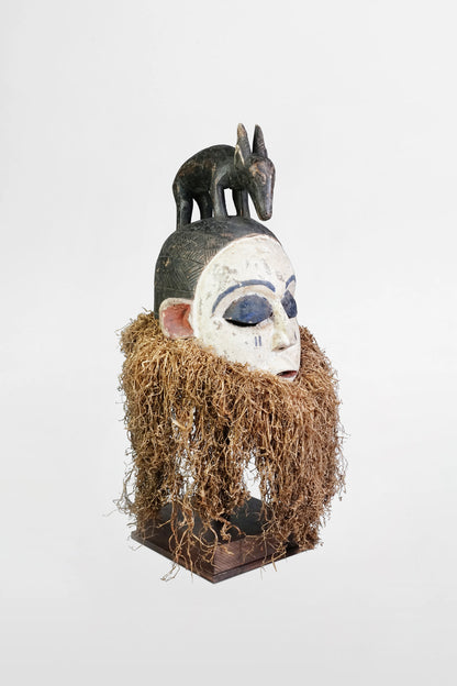 Punu Mukudj mask with animal crest, Punu/Lumbu people – Gabon, early 20th century