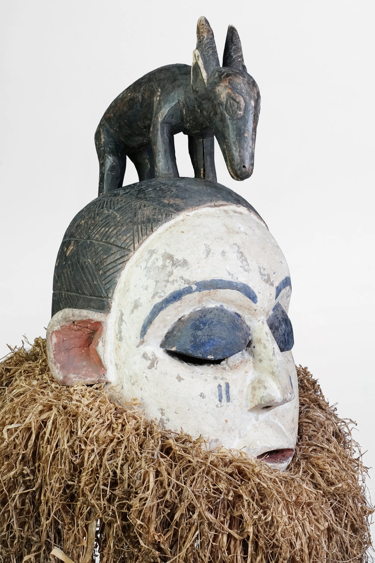 Punu Mukudj mask with animal crest, Punu/Lumbu people – Gabon, early 20th century