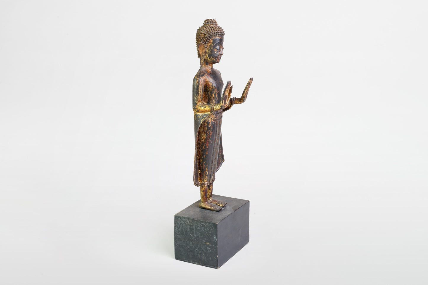 Vergoldete Buddhastatue aus Bronze – Thailand, ca. 1700