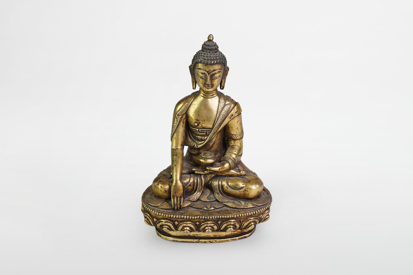 Bronzefigur des Buddha Shakyamuni, Ayutthaya-Stil – Thailand, ca. 19. Jahrhundert