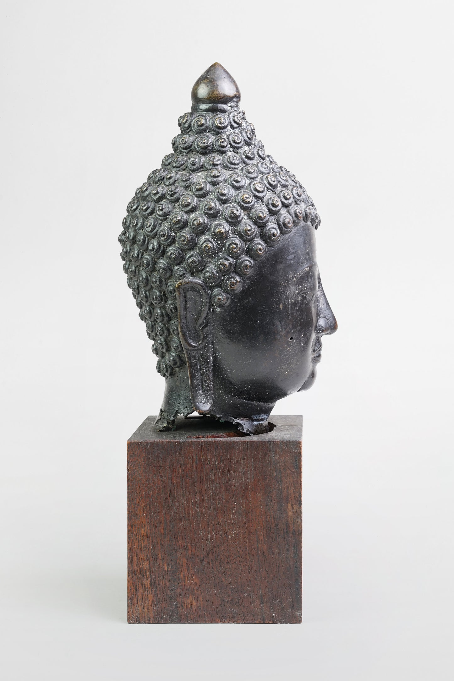 Bronzener Kopf des Buddha – Thailand, Lan Na, 18. Jahrhundert