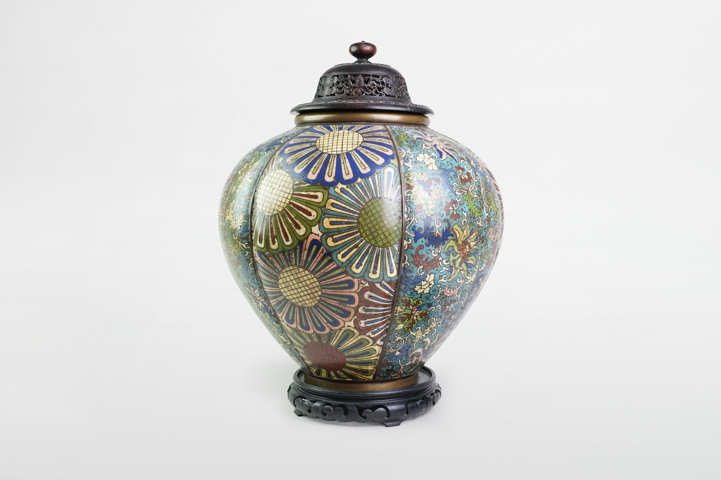 Cloisonné-Ingwerglas aus Bronze – Japan, Edo-Zeit