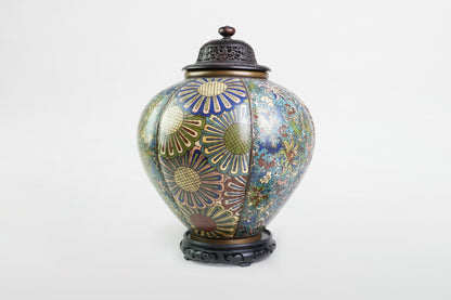 Cloisonné-Ingwerglas aus Bronze – Japan, Edo-Zeit