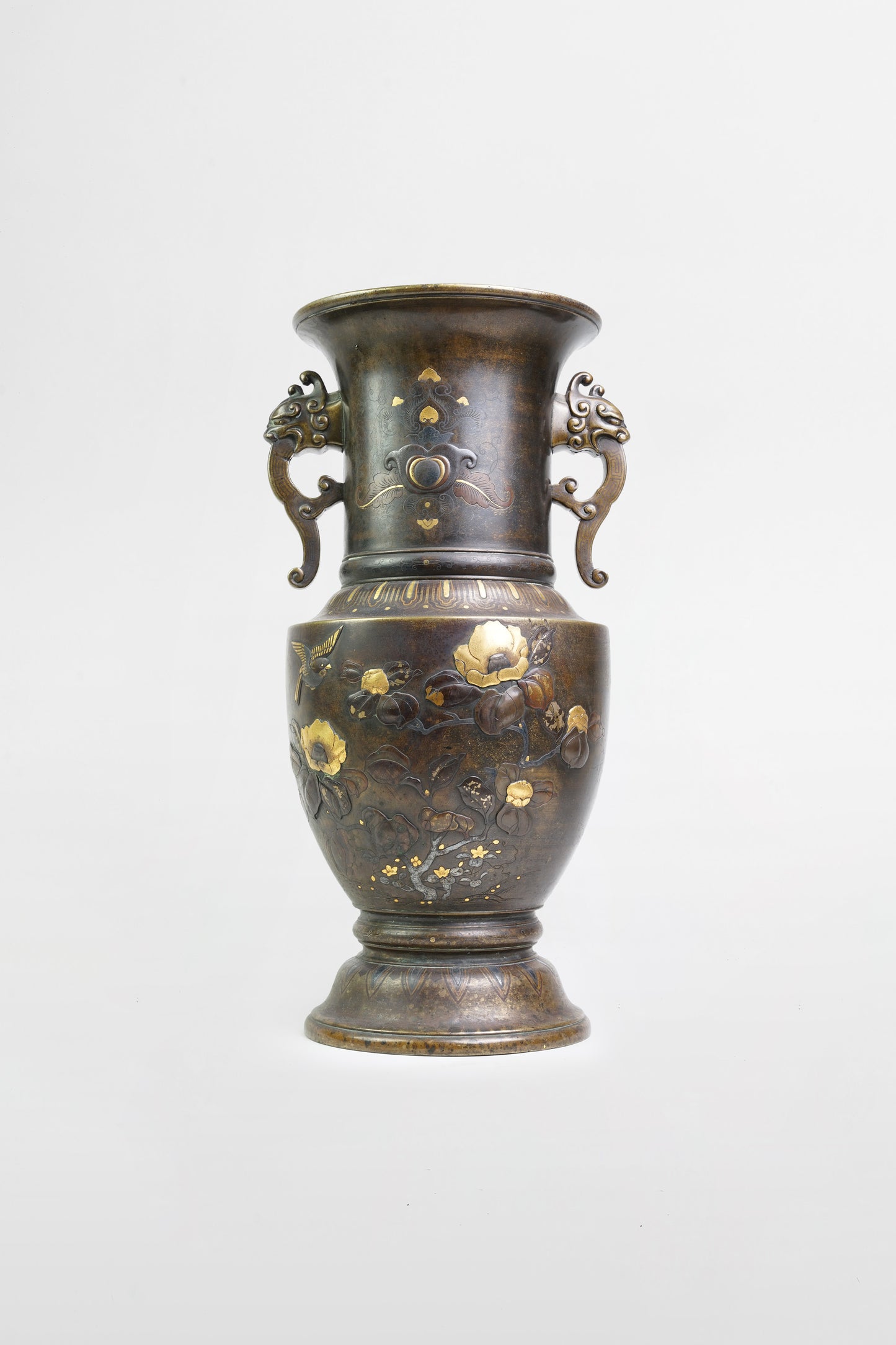 Vase aus Bronze mit Goldverzierungen - Japan, Edo-Zeit