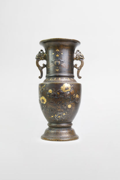 Vase aus Bronze mit Goldverzierungen - Japan, Edo-Zeit