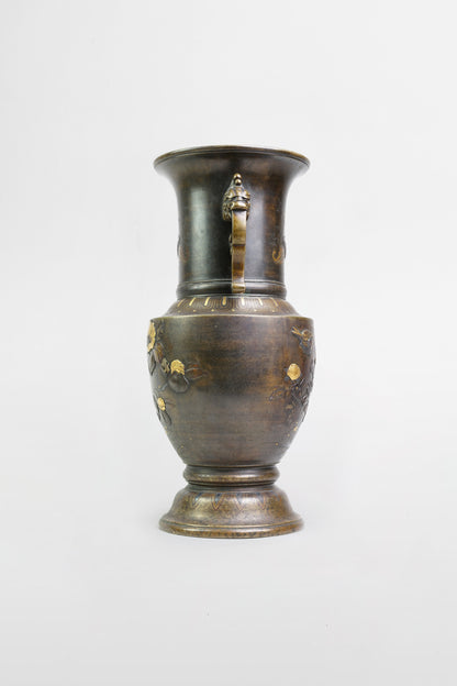 Vase aus Bronze mit Goldverzierungen - Japan, Edo-Zeit