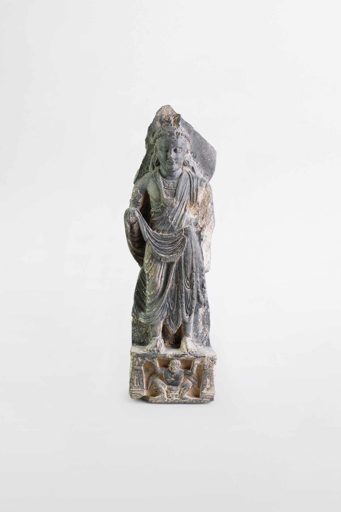 Bodhisattva-Figur aus Gandhran – Indien, 2.–3. Jahrhundert