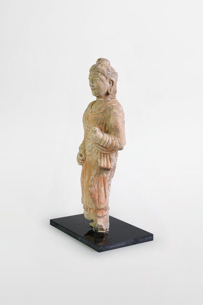 Gandharan Buddha Fresko - Indien, 3.–4. Jahrhundert
