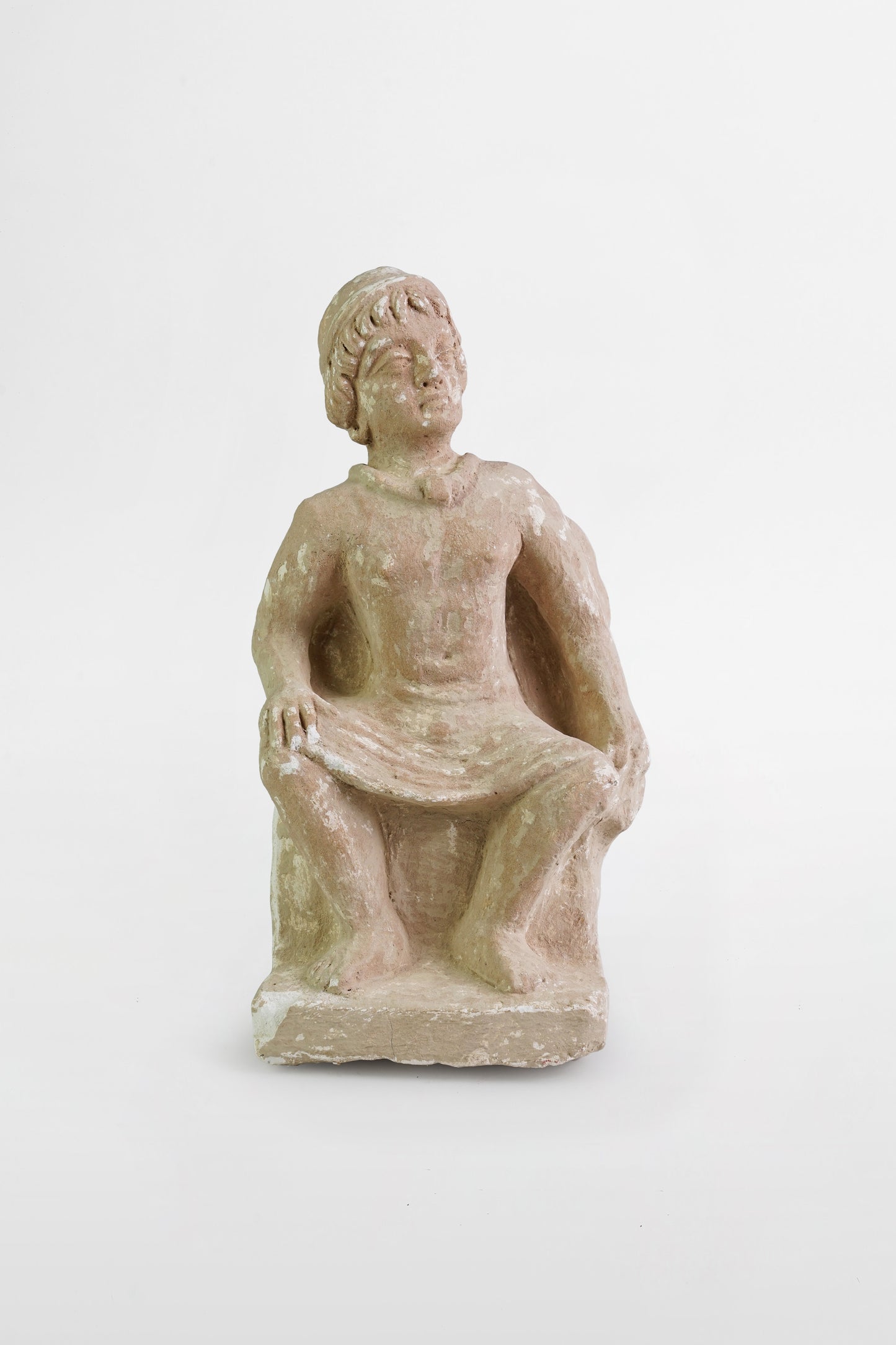 Gandharanisches Fresko eines griechischen Gottes – Indien, 3.–4. Jahrhundert