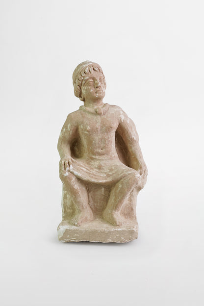 Gandharanisches Fresko eines griechischen Gottes – Indien, 3.–4. Jahrhundert