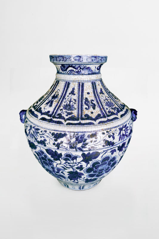 Cizhou-Vase mit Deckel und quadratischem Boden – China, Yuan-Dynastie, 14. Jahrhundert