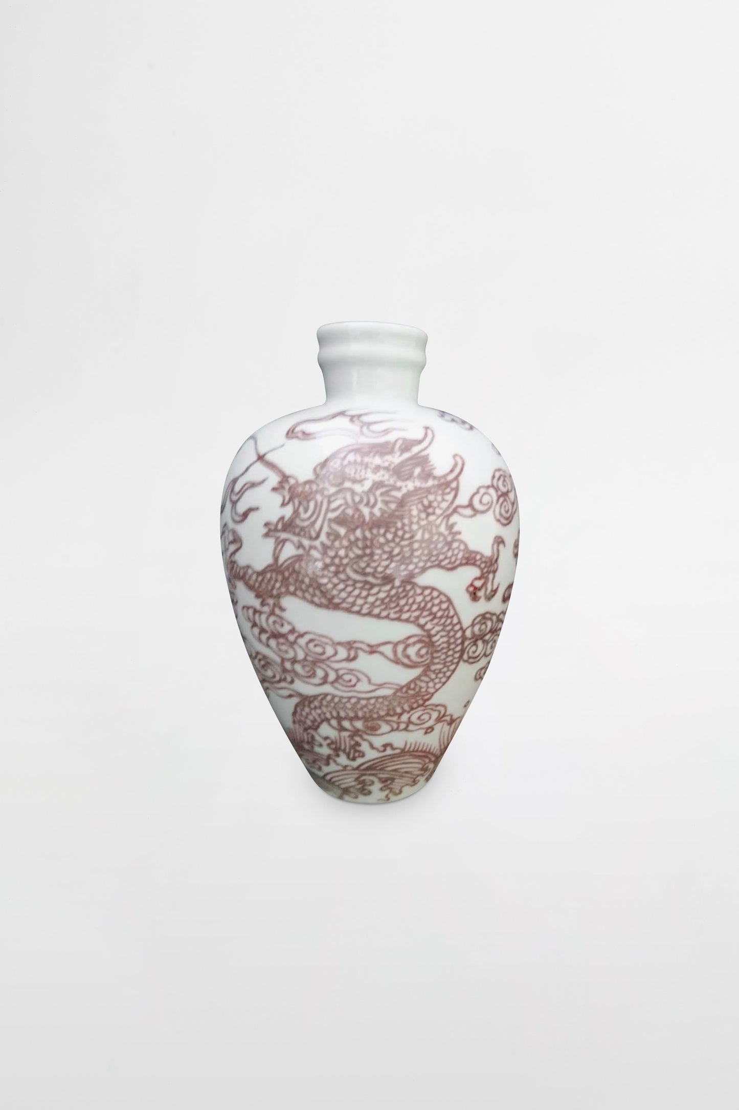 Kleine Mei Ping-Porzellanvase mit Kupferoxidmalerei, Yongzheng-Zeit – China, Qing-Dynastie, 18. Jahrhundert