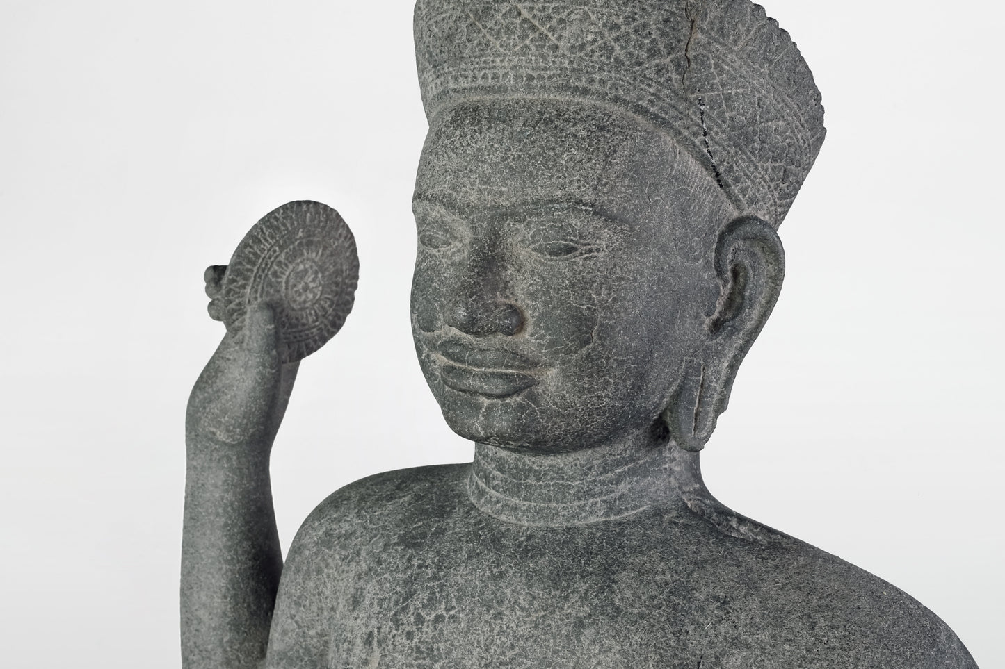 Seltene und bedeutende Statue von Vishnu, Khmer, Pre-Rup-Stil – Kambodscha, 10. Jahrhundert