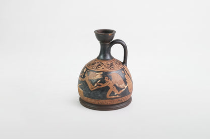 Attic black glazed and painted lekythos – Greece, 5th century BC