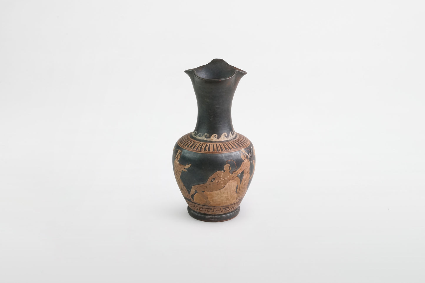 Attic black glazed and painted oinochoe – Greece, 5th century BC