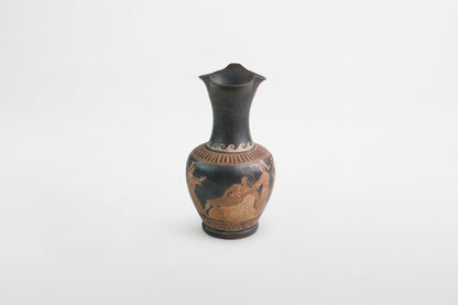Attic black glazed and painted oinochoe – Greece, 5th century BC