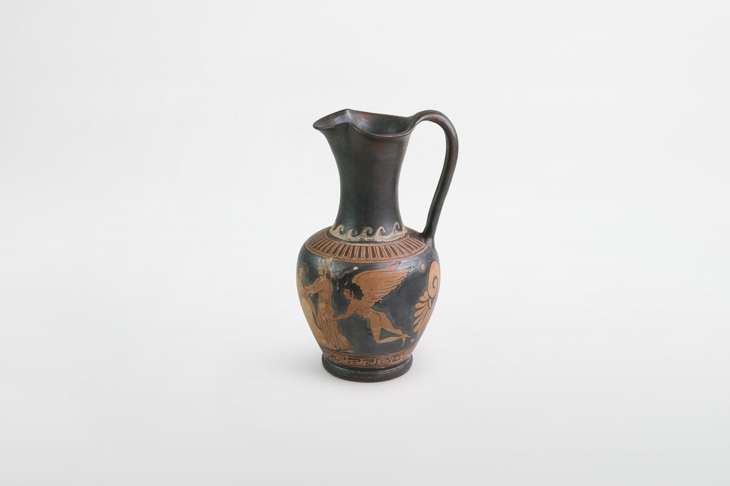 Attic black glazed and painted oinochoe – Greece, 5th century BC