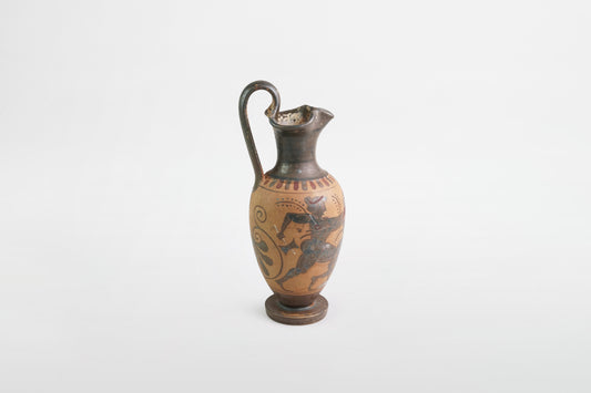 Attic black glazed and painted oinochoe – Greece, 5th century BC