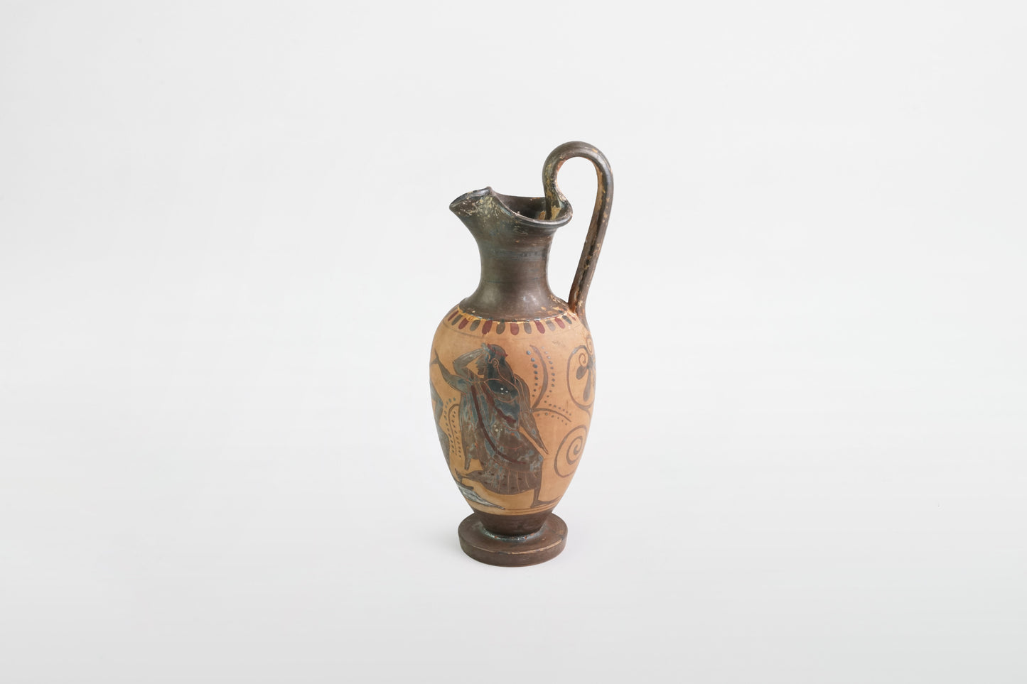 Attic black glazed and painted oinochoe – Greece, 5th century BC