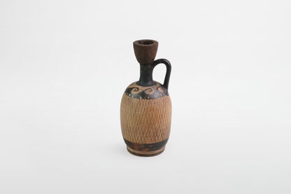 Attic black glazed, painted and engraved lekythos – Greece, 5th century