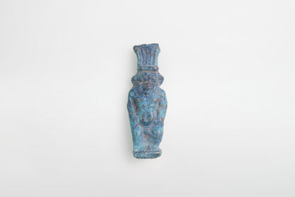 Fayencefigur der Gottheit Bes – Ägypten, ptolemäische Zeit, 3.–2. Jahrhundert v. Chr.