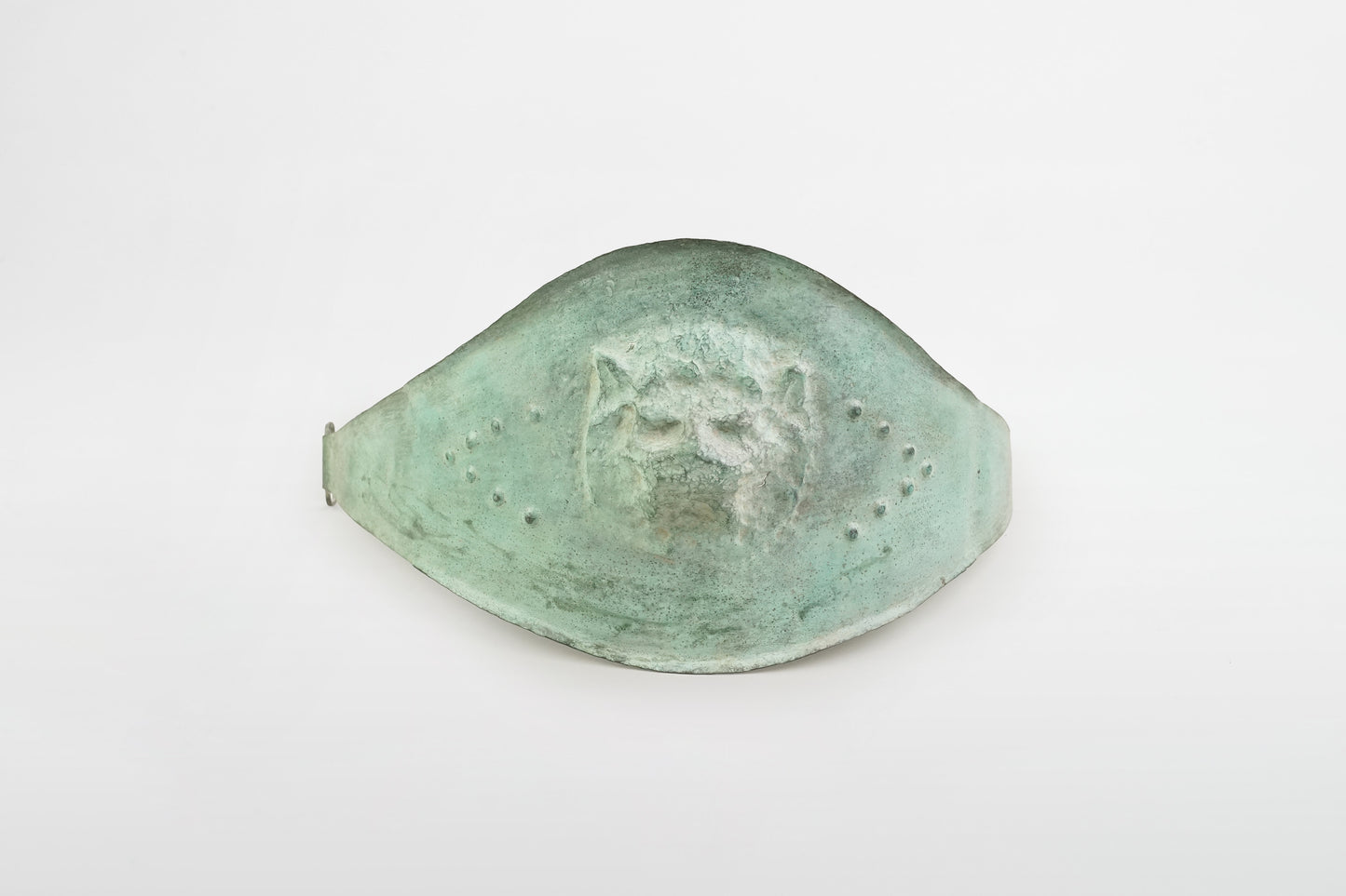 Bronze lower abdomen protection with embossed lion’s head – Rome, 1st/2nd century