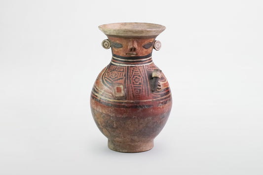 Bemalte Terrakottavase aus Recuay – Peru, 1.–4. Jahrhundert