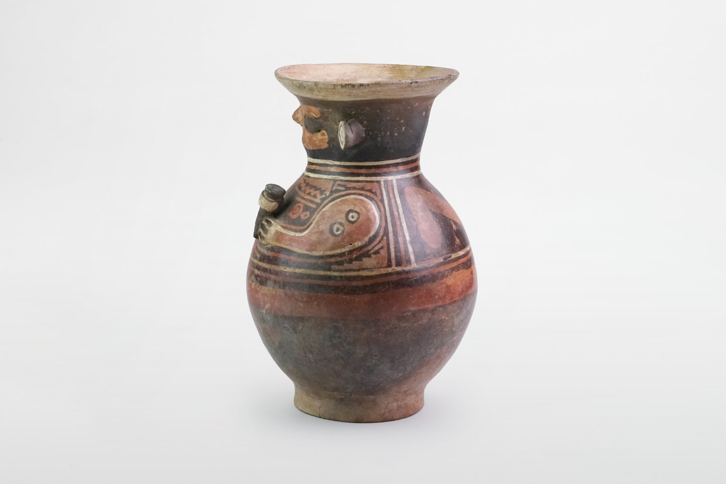 Bemalte Terrakottavase aus Recuay – Peru, 1.–4. Jahrhundert