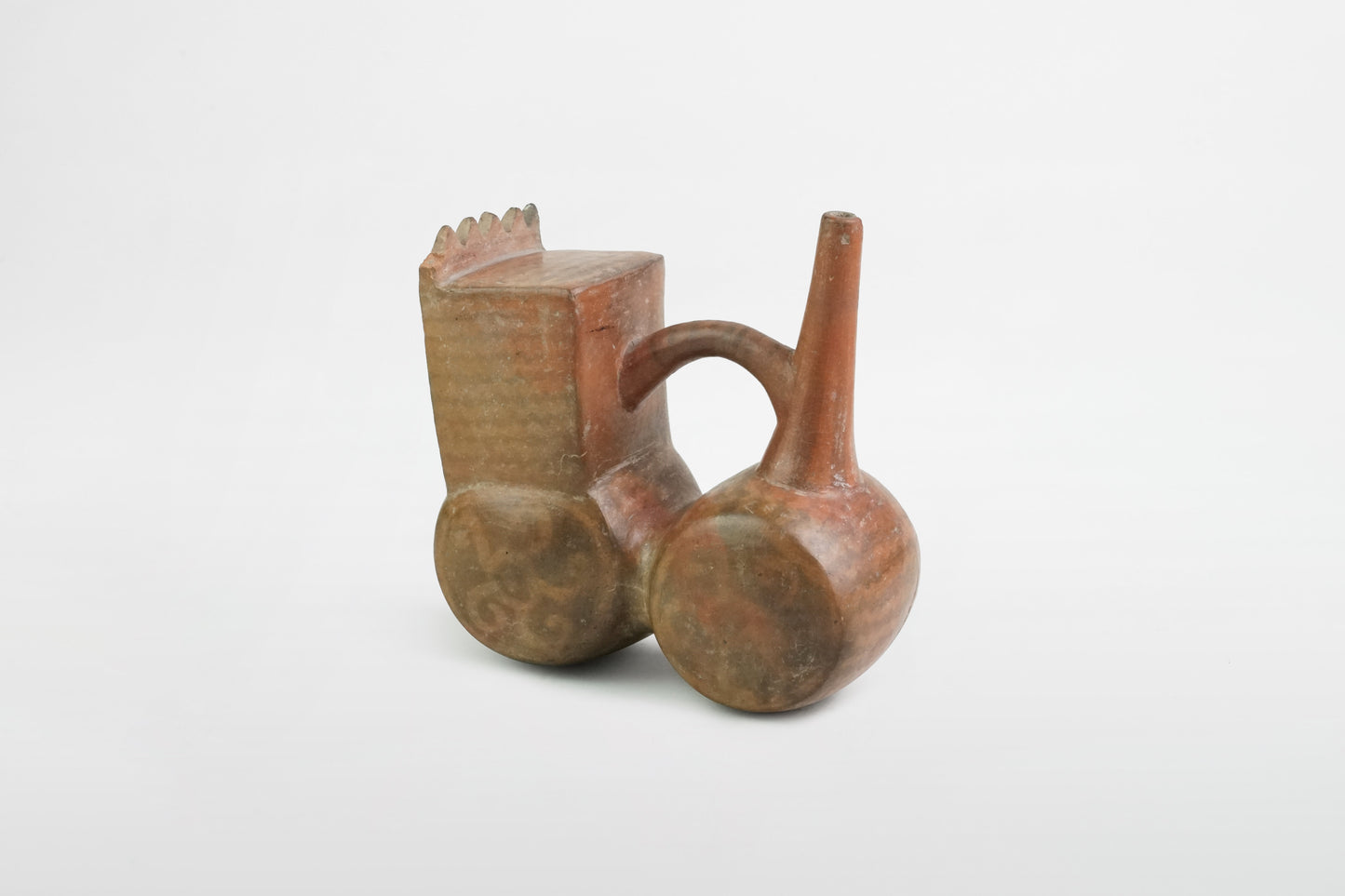 Töpfergefäß mit Ausguss, Virú- oder Moche-Kultur – Peru, ca. 2. Jahrhundert v. Chr. – 7. Jahrhundert