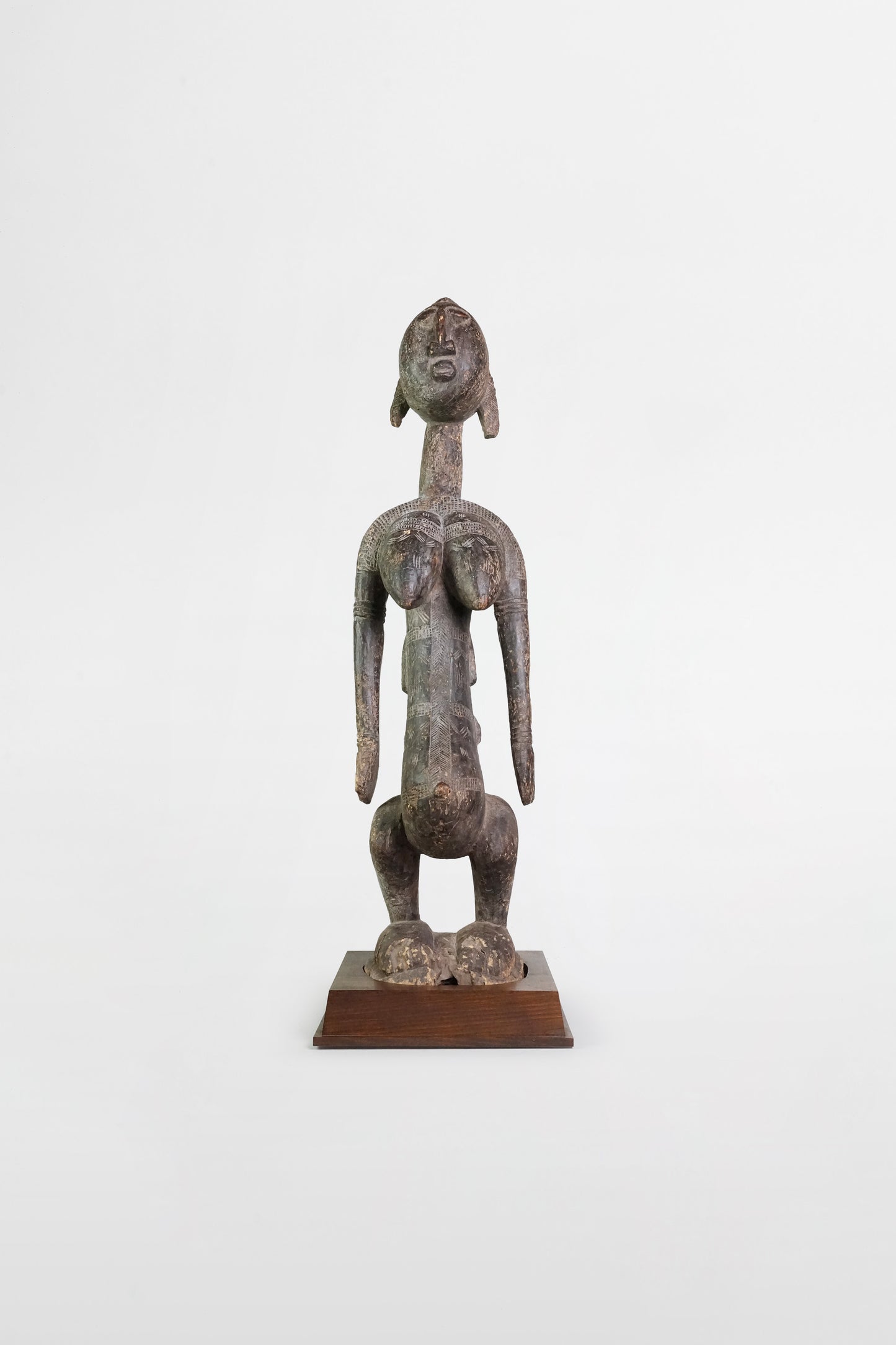 Holzstatue einer Mutter mit Kind, Dogon-Kultur – Mali, frühes 20. Jahrhundert