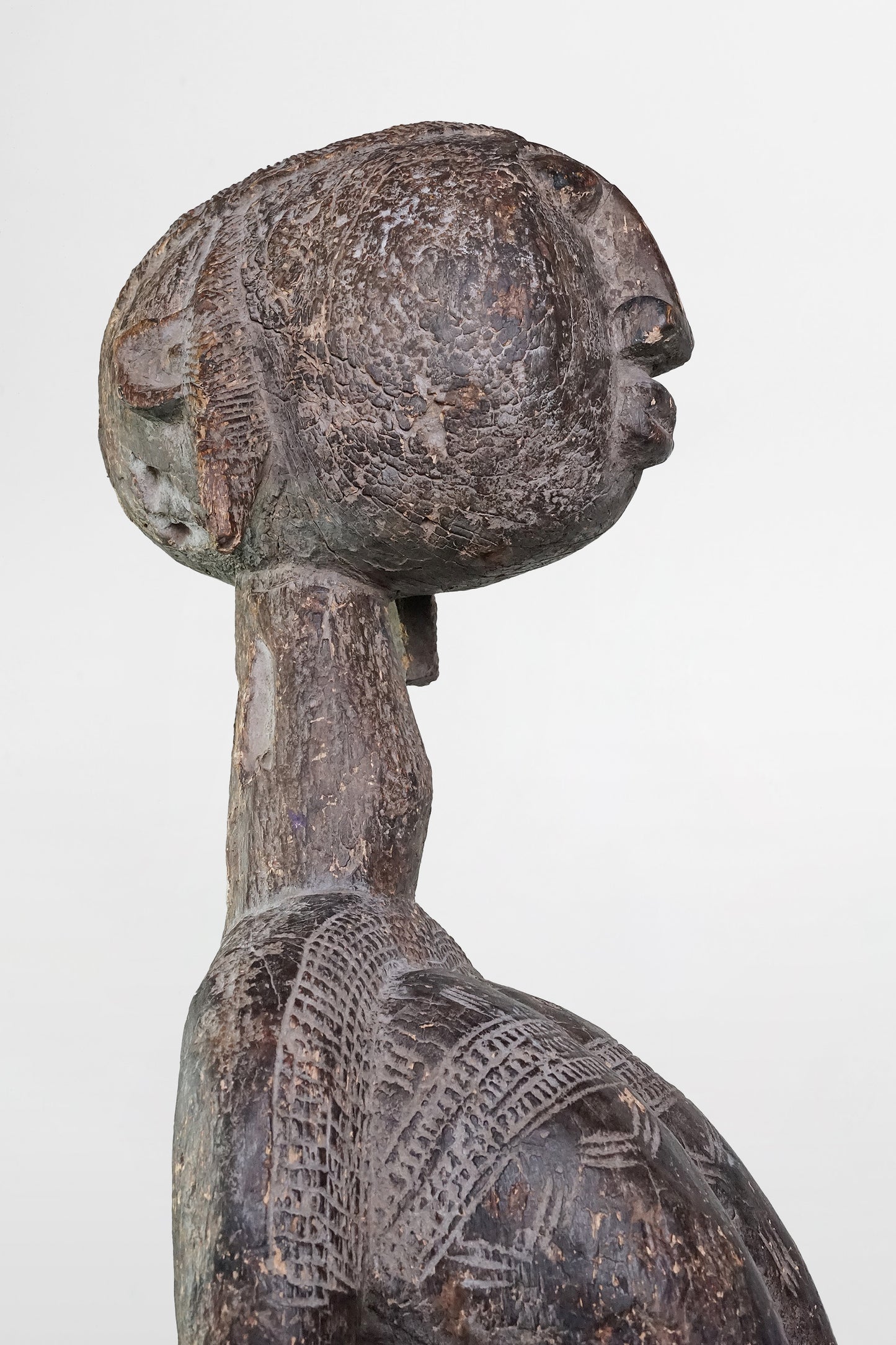 Holzstatue einer Mutter mit Kind, Dogon-Kultur – Mali, frühes 20. Jahrhundert