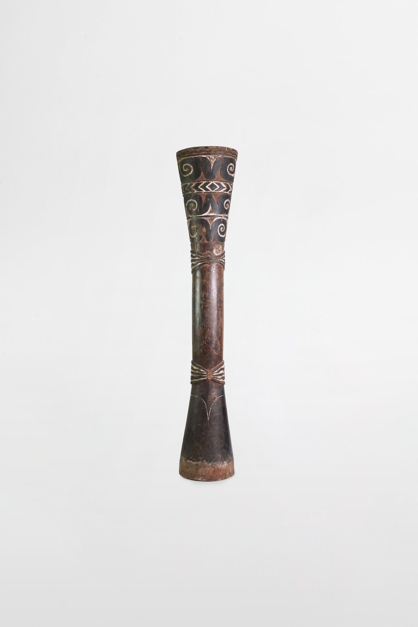 Wooden drum in hourglass shape (kundu), Asmat – Papua New Guinea, 20th century