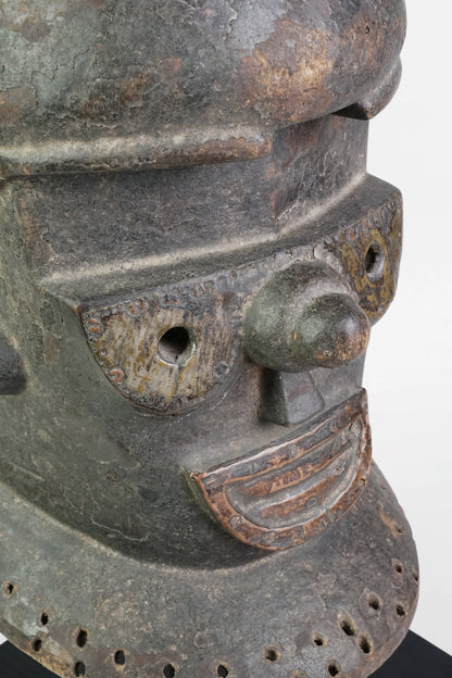 Central African helmet mask, Songye/Luba region – DR Congo, early 20th century