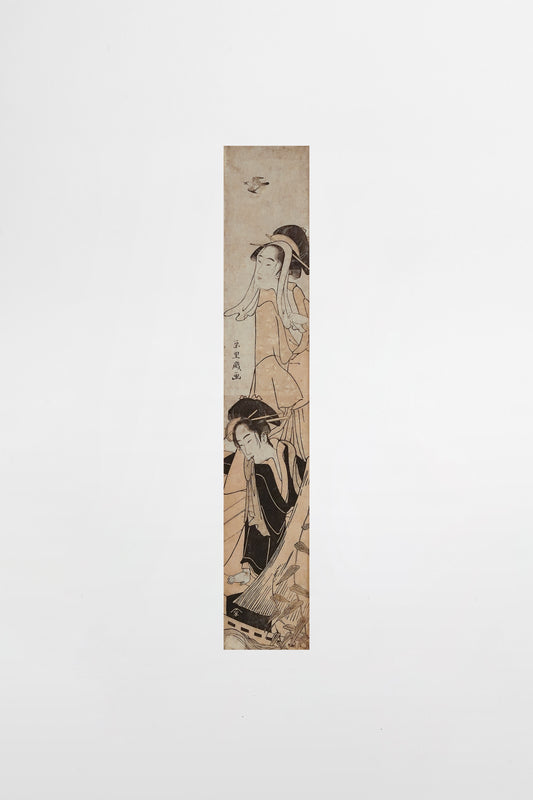 Chokyosai Eiri: Two Women on a Boat – Japan, 18th century