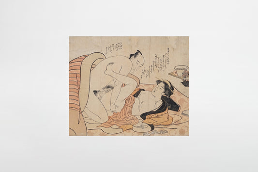 Unbekannter Künstler (Schule von Utamaro oder Kiyonaga): Shunga – Japan, spätes 19. Jahrhundert