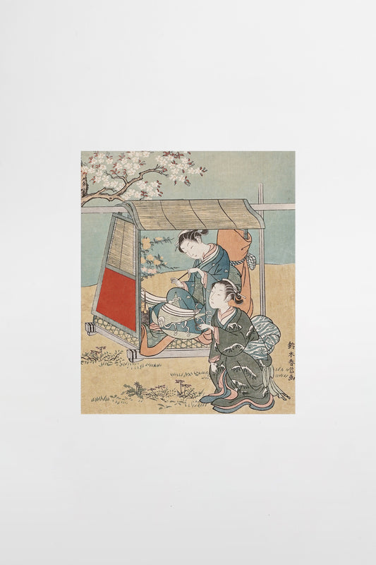 Suzuki Harunobu: Zwei Damen im Frühling – Japan, 18. Jahrhundert