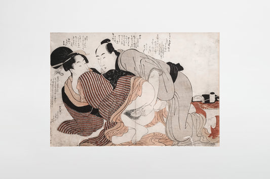 Kitagawa Utamaro: Verheirateter Mann und Witwe; Shunga – Japan, 1799