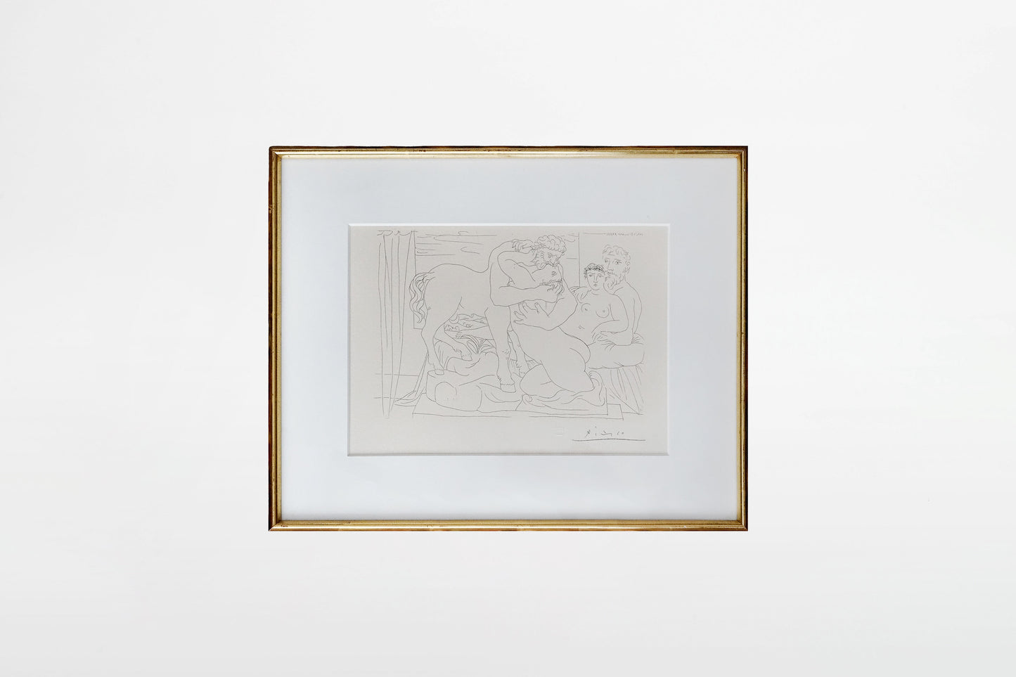 Pablo Picasso: Sculptor and His Model with a Sculpted Group Representing a Centaur Embracing a Woman – France, 1933