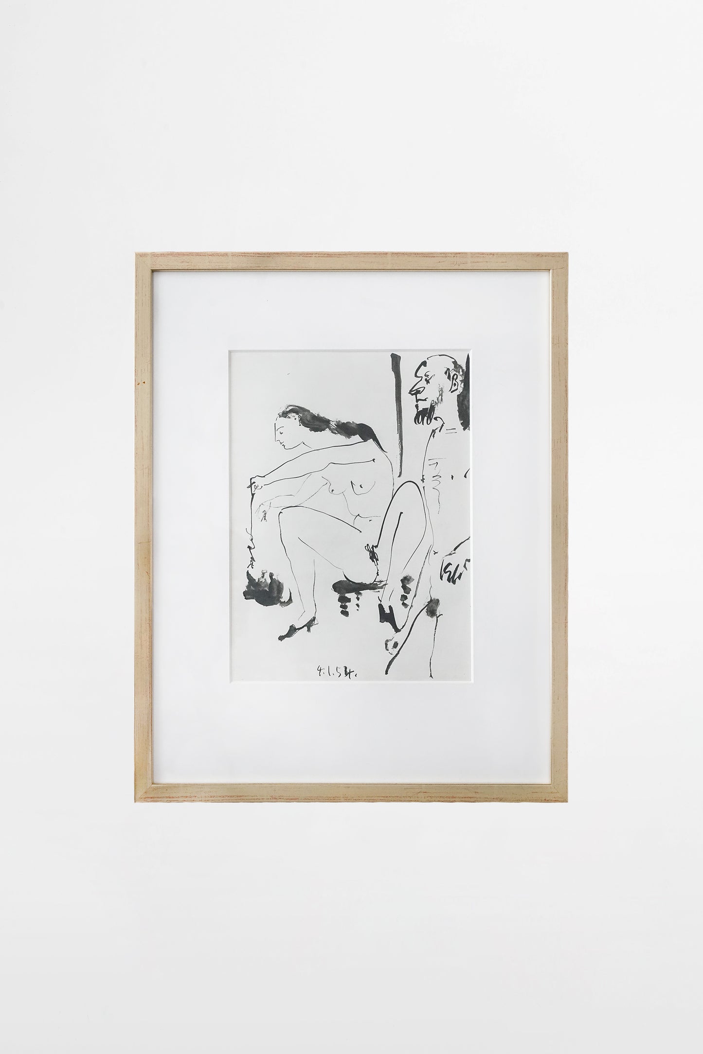 Pablo Picasso: Human Comedy, Naked Woman and the Old Man – France, 1954