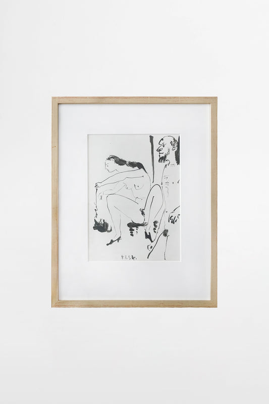 Pablo Picasso: Human Comedy, Naked Woman and the Old Man – France, 1954